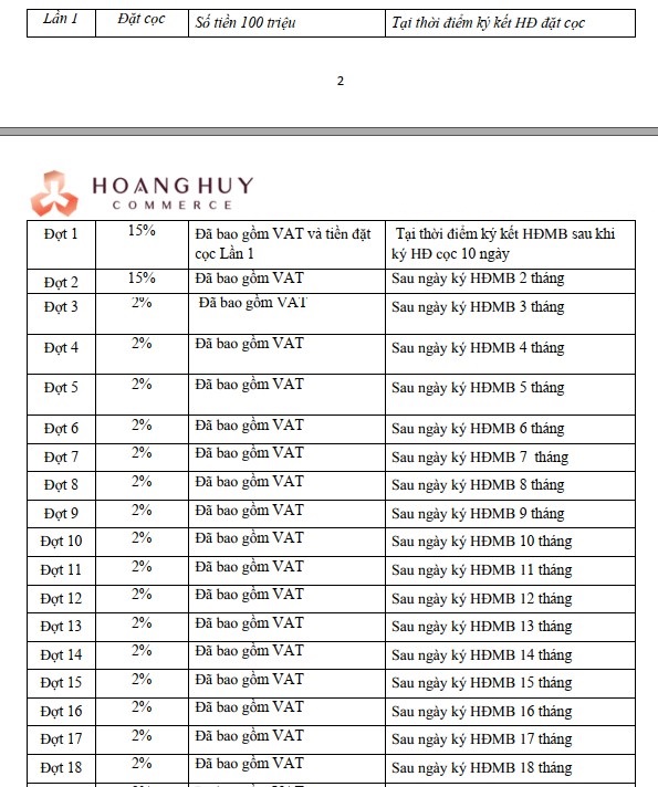 Các phương án thanh toán tại dự án Hoàng Huy Commerce tại phường Lê Chân Hải Phòng 4 Screenshot 2026 03 17 143852
